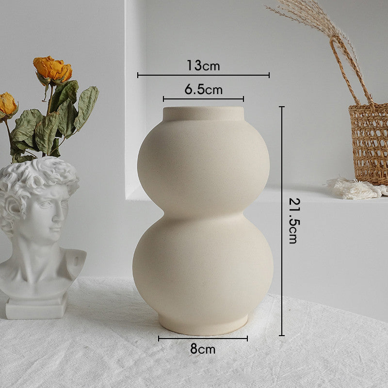Simple Ceramic Vases – Minimalist Art Vases for Dried Flower Arrangements and Home Decoration