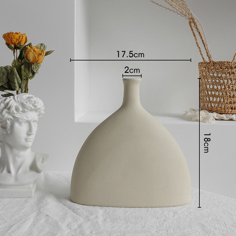 Simple Ceramic Vases – Minimalist Art Vases for Dried Flower Arrangements and Home Decoration