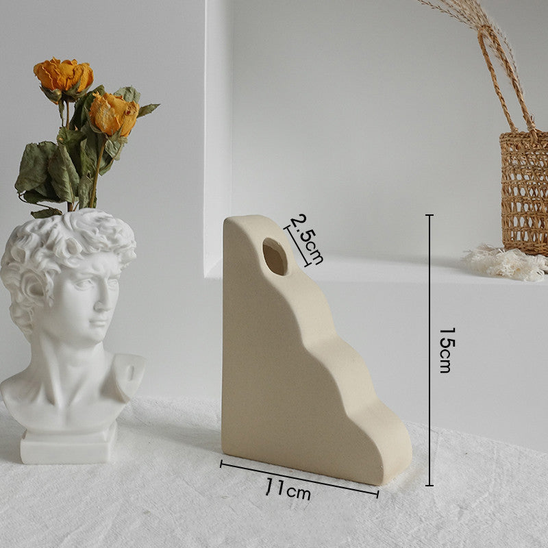 Simple Ceramic Vases – Minimalist Art Vases for Dried Flower Arrangements and Home Decoration