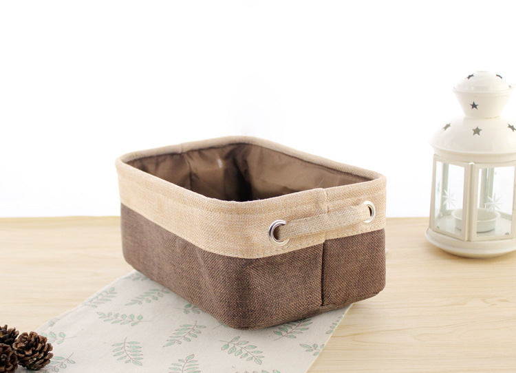Nordic Fabric Storage Box Cotton And Linen Folding Storage Box