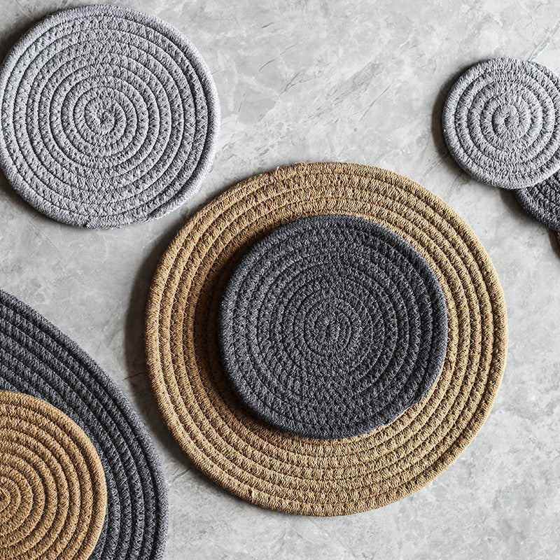 Pure Cotton Placemats and Coasters Set – Heat Resistant Table Mats & Potholders