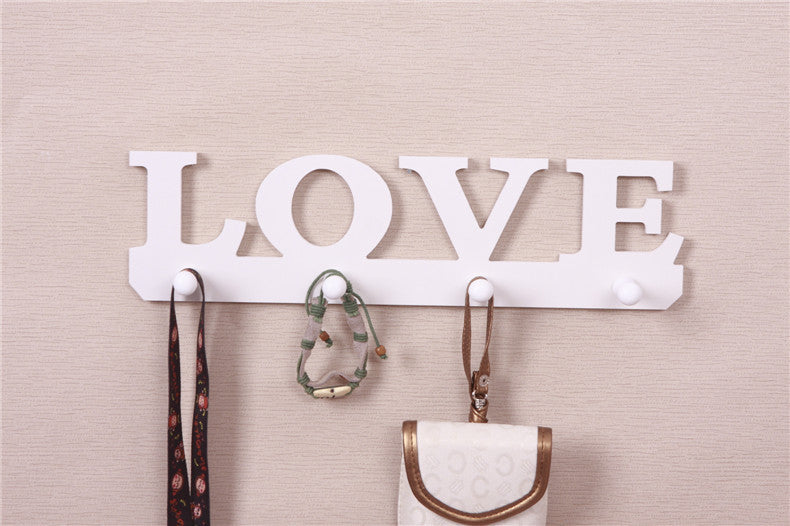 LOVE-Themed Over-the-Door Coat Hook – Space-Saving Wall Organizer
