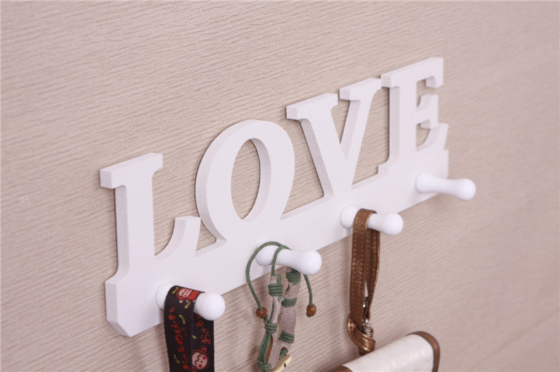 LOVE-Themed Over-the-Door Coat Hook – Space-Saving Wall Organizer
