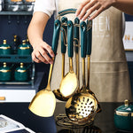 7-Piece Stainless Steel & Silicone Kitchen Utensil Set – Cooking and Serving Tools