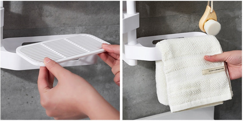 Rotating Wall-Mounted Storage Box – Punch-Free Organizer for Kitchen and Bathroom