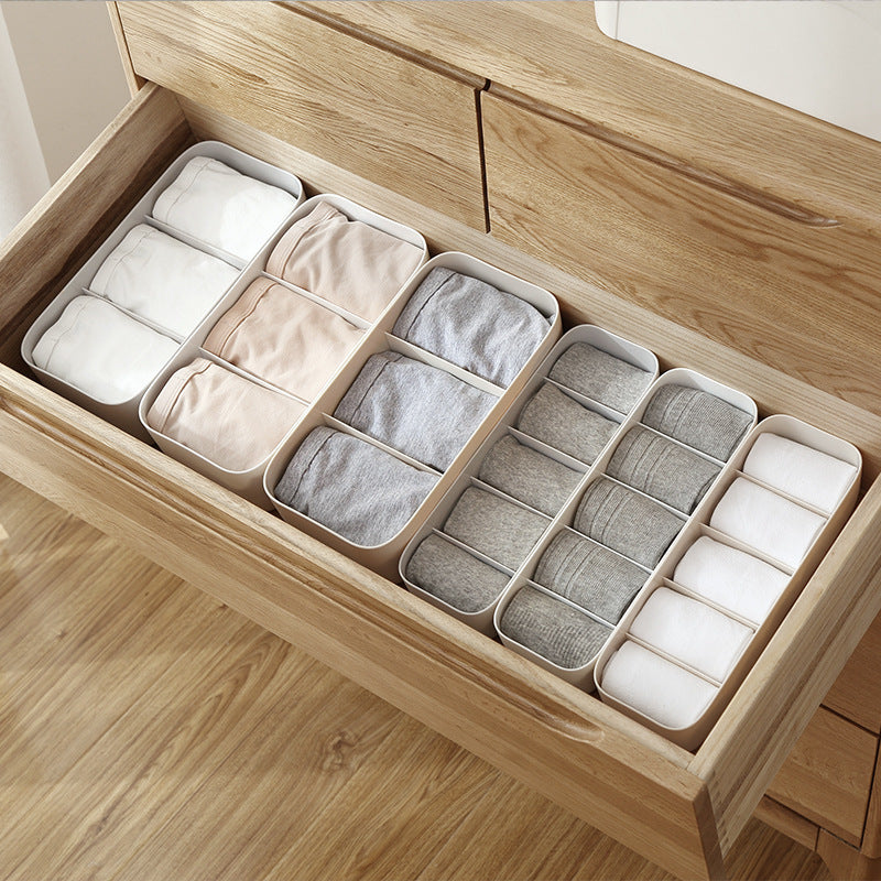 Plastic Storage Organizer Box – Socks, Underwear, and Bra Drawer Organizer for Home and Bathroom