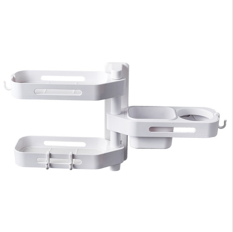 Rotating Wall-Mounted Storage Box – Punch-Free Organizer for Kitchen and Bathroom