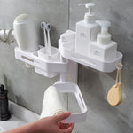 Rotating Wall-Mounted Storage Box – Punch-Free Organizer for Kitchen and Bathroom