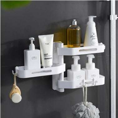 Rotating Wall-Mounted Storage Box – Punch-Free Organizer for Kitchen and Bathroom