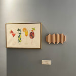 Solid Wood Folding Clothes Rack – Punch-Free Wall Hook for Entrance or Door