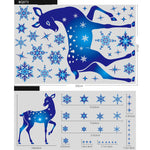 Christmas Elk and Snowflake Wall Stickers – Removable Window Decals for Holiday Home Decoration