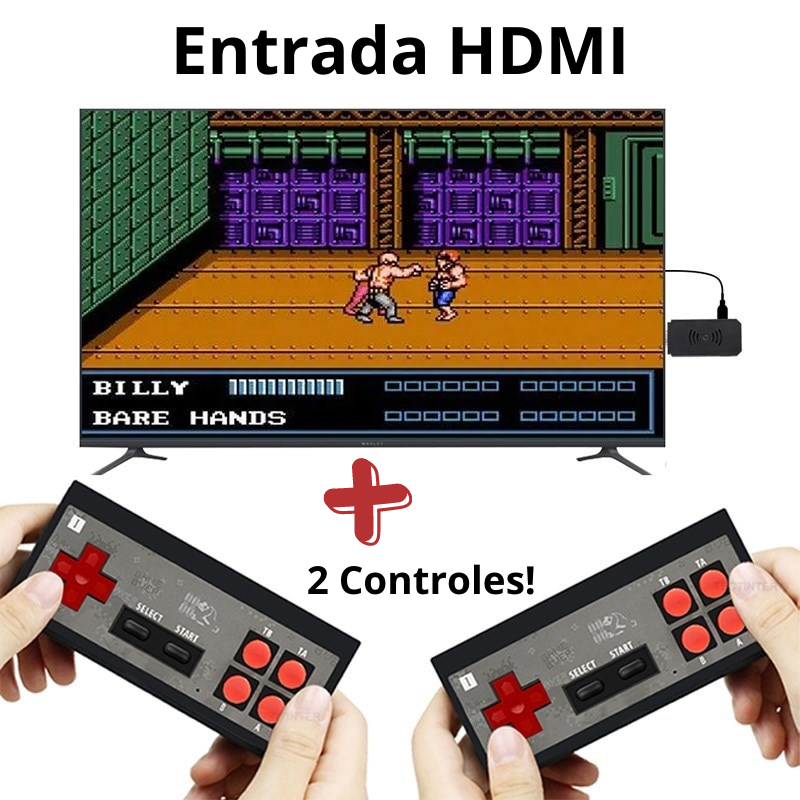 VideoGame RetroStick 4K - 1800 Jogos + 2 Controles de Brinde